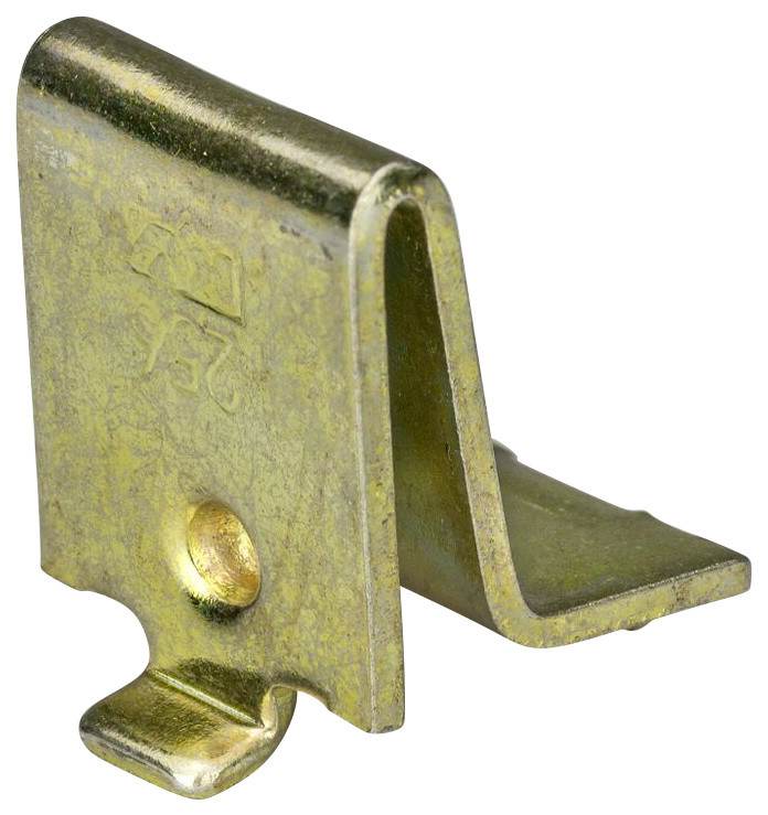 Knape & Vogt Adjustable Steel Pilaster Shelf Support Clip, Brass, 20