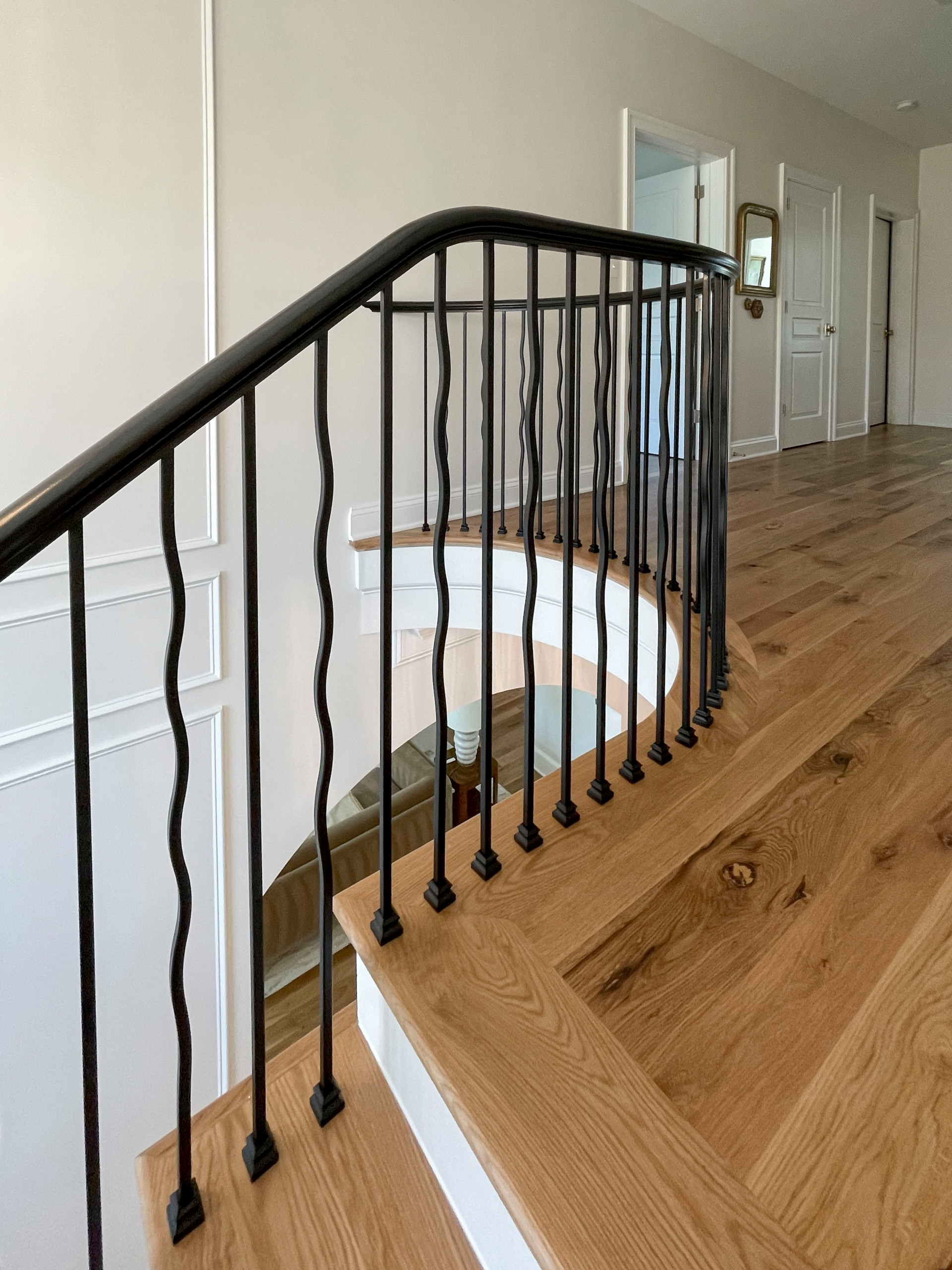 106_Modern Balustrade System Meets Traditional Winding Stairs, Aldie VA  20105