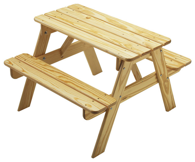 Little Colorado Kids Sit And Play Childs Picnic Table Natural Lacquer