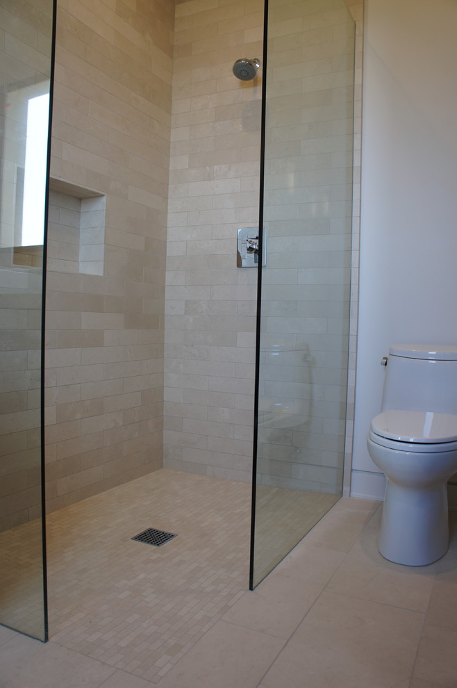 This is an example of a transitional bathroom in Santa Barbara.