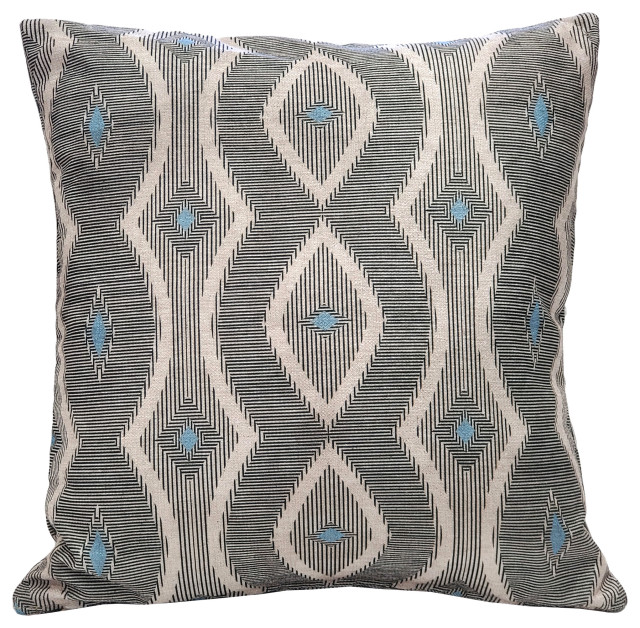 Desmond Blue Diamond Pillow 19x19, with Polyfill Insert, 19"x19