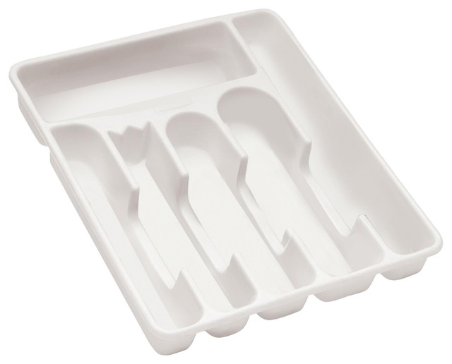 Rubbermaid Home White Cutlery Tray Fg2925rdwht Contemporary