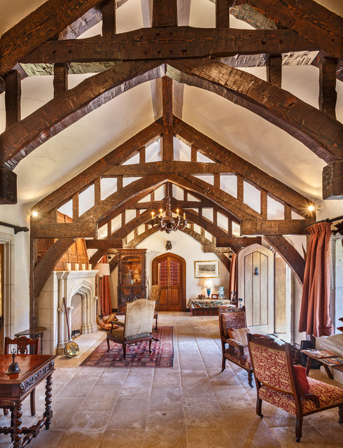 Oak Leaf Lodge rustikal-wohnbereich