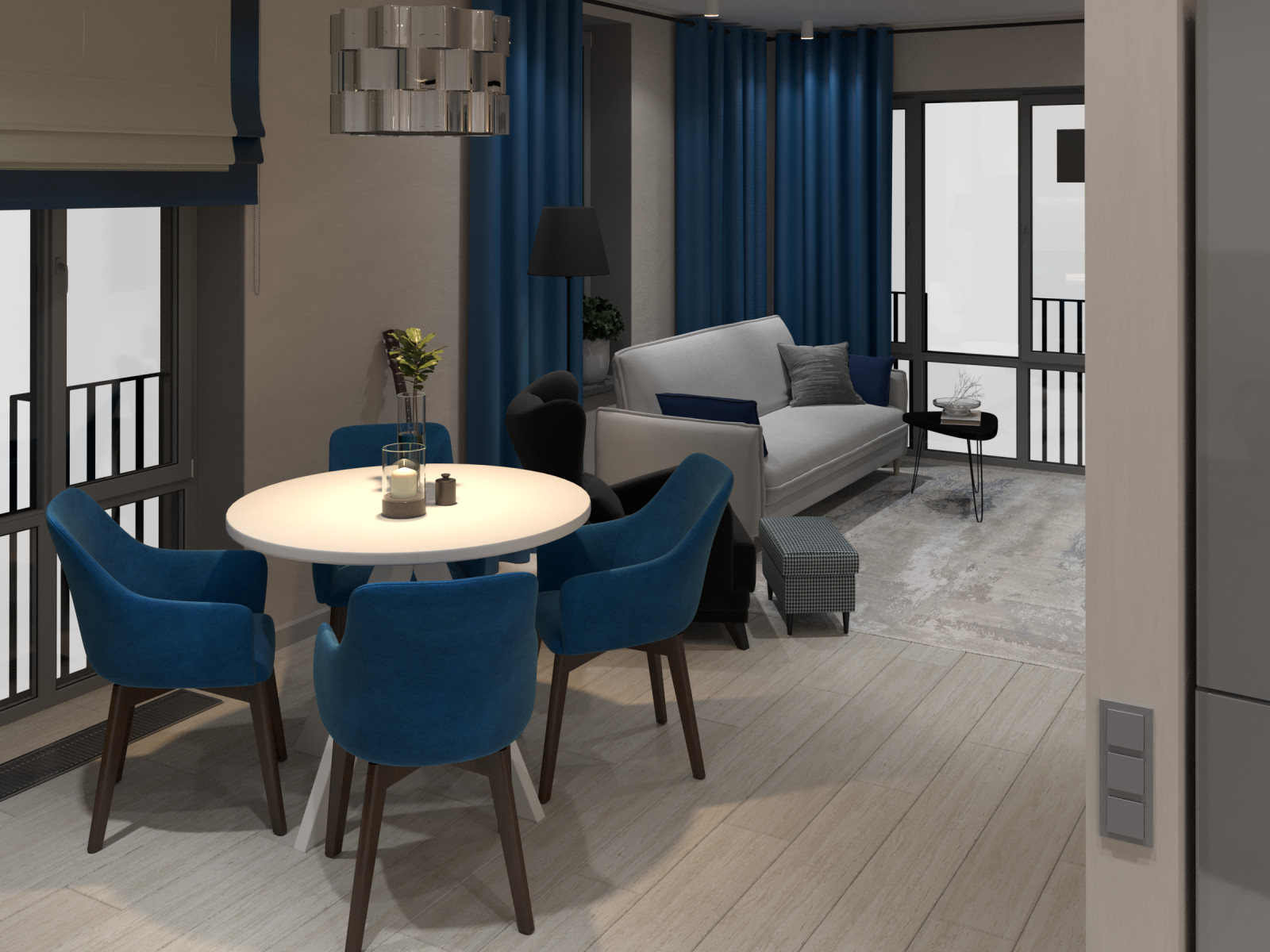 Квартира для холостяка (визуализации и коллажи)