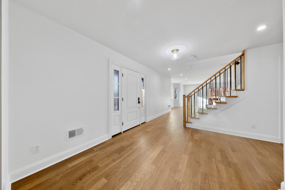 Entry Foyer & Staircase | Gut Remodel Haworth NJ