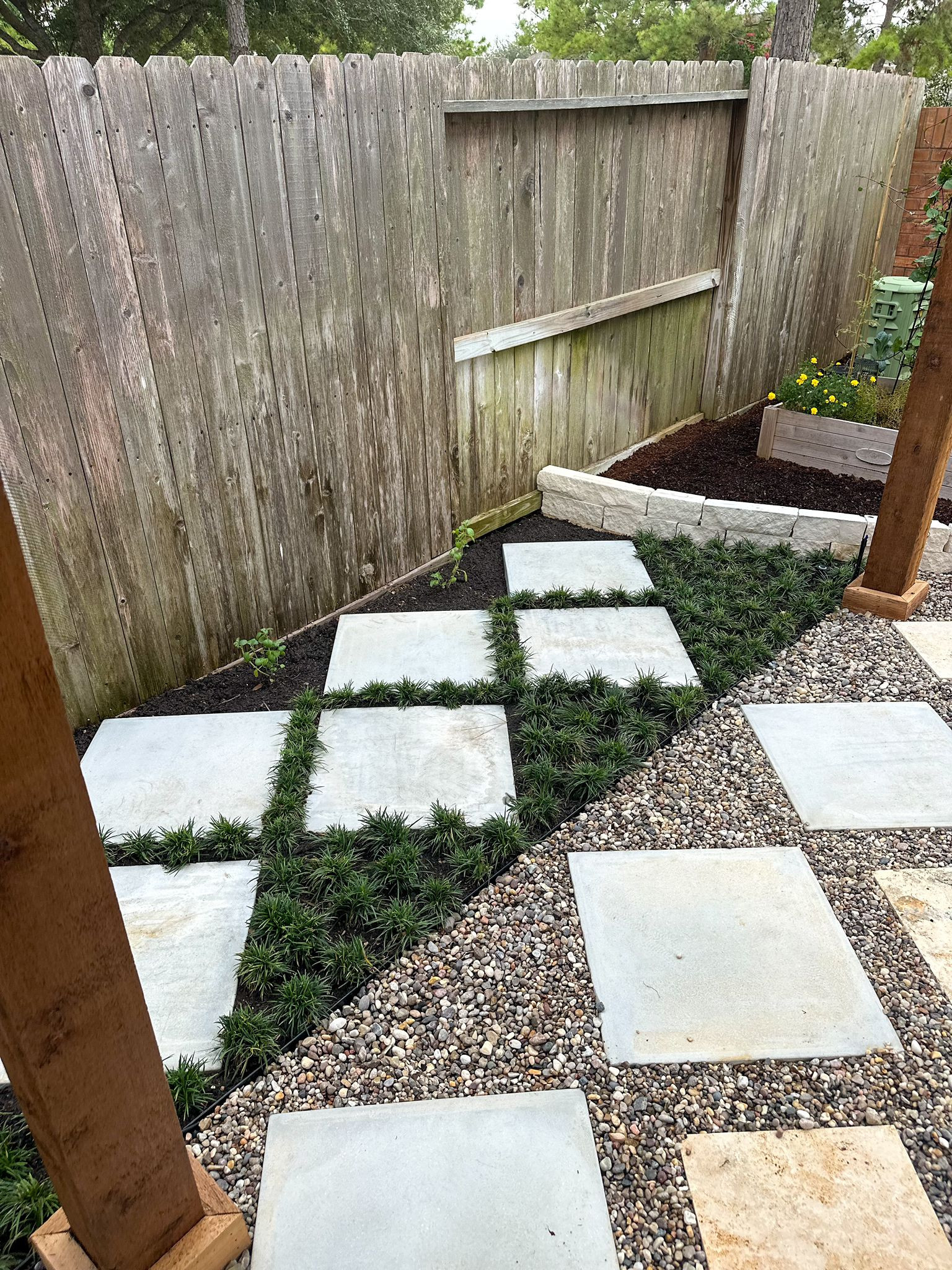 Backyard transformation with Pergola in Cinco Ranch!