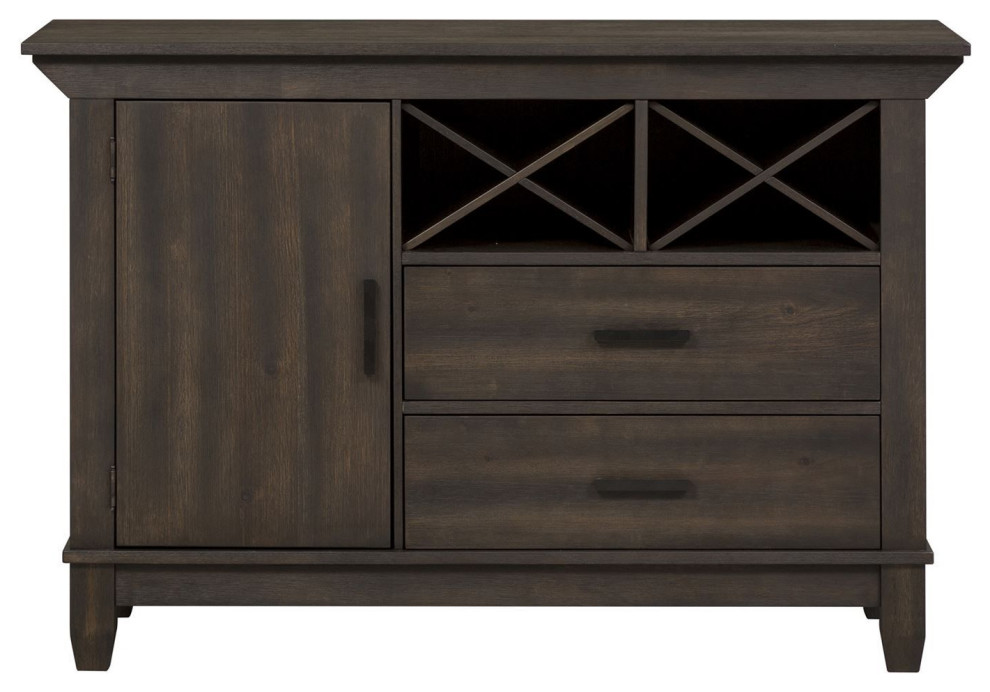 Liberty Furniture Double Bridge Sideboard in Dark Chestnut