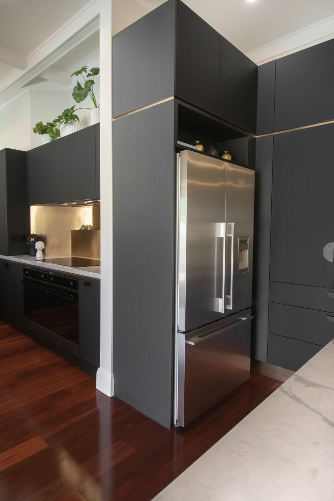 Luxury Black + Rose Gold Kitchen Contemporain Cuisine Adélaïde