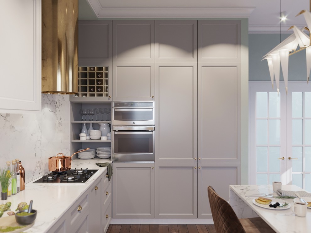 Кухня - столовая в частном доме в Подмосковье