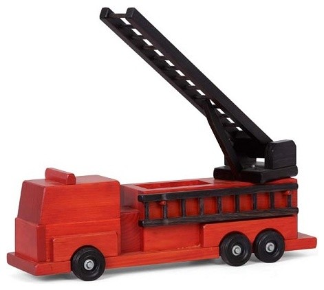 fire engine wooden toy