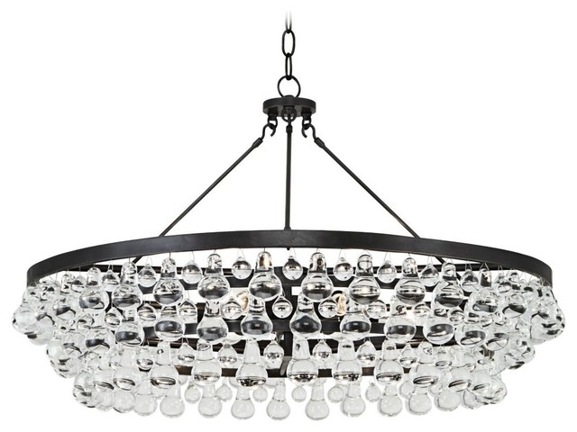 Robert Abbey Bling Collection Large Deep Bronze Chandelier