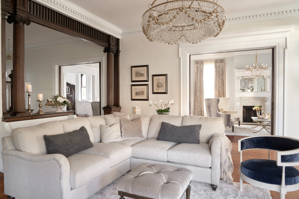 Design ideas for a victorian formal living room in Nashville.