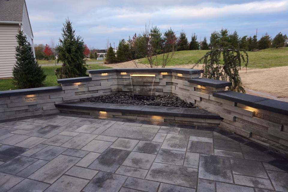 Monroe NJ: Modern Style Landscaping surrounding home and Patio