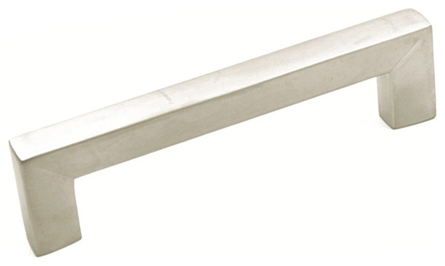 Arum Rectangular Drawer Handles, Matte Nickel, Small, Set of 3