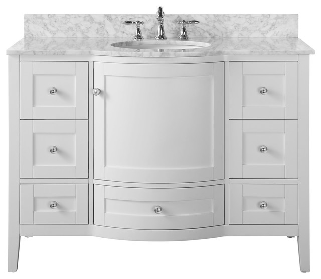 Lauren 48 Bath Vanity Set Kaffee Quartz Marble Top