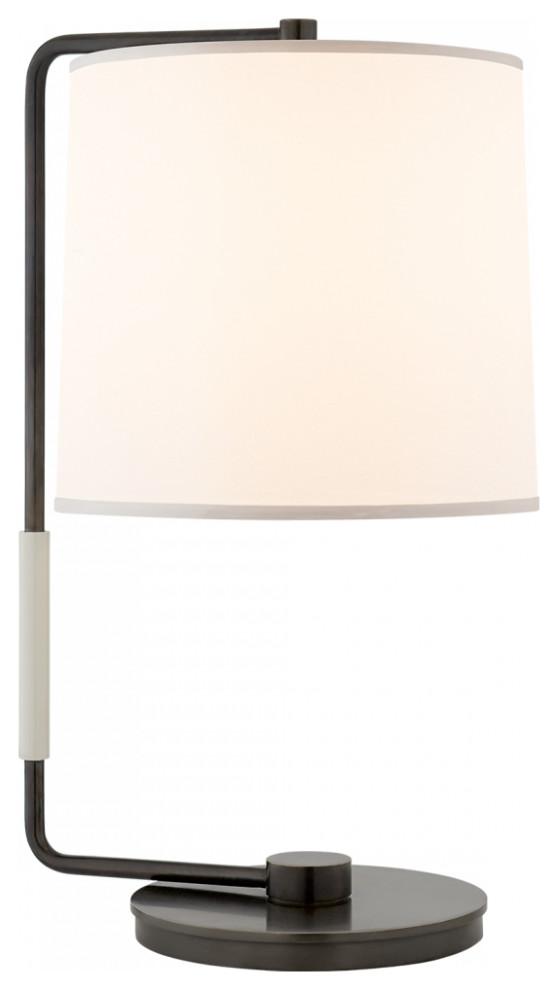 Swing Table Lamp, 1-Light, Bronze, Silk Shade, 22"H (BBL 3070BZ-S 2MWKU)