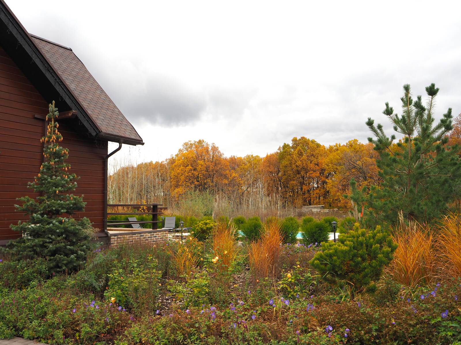 Сад с водоёмом