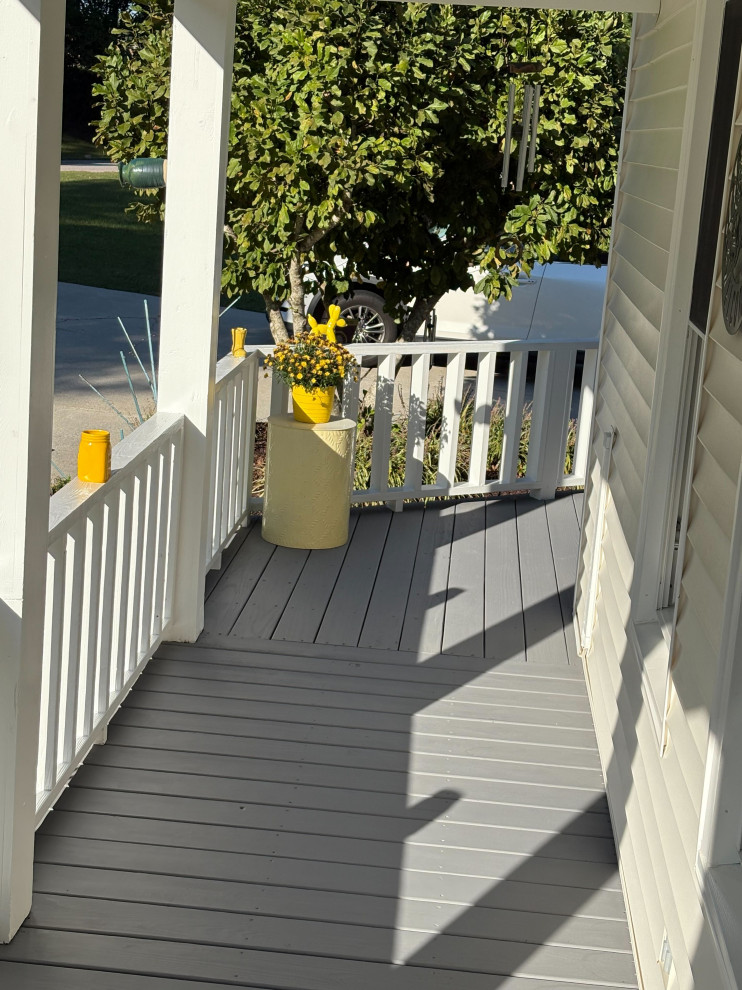 Wood Deck with Wood Rails