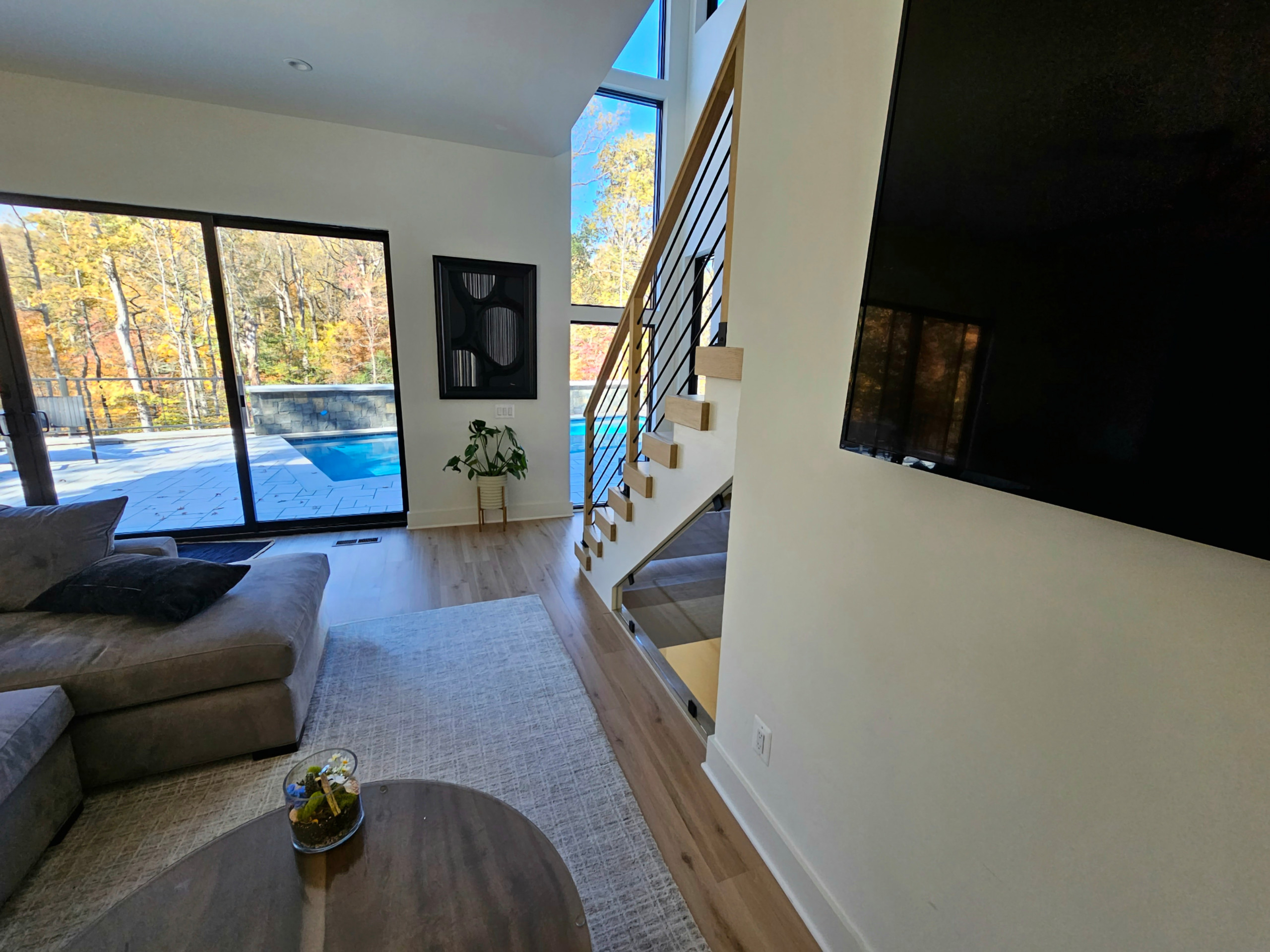 111_Open-Rise Stair with a Stunning Pool View, Great Falls, VA 22066
