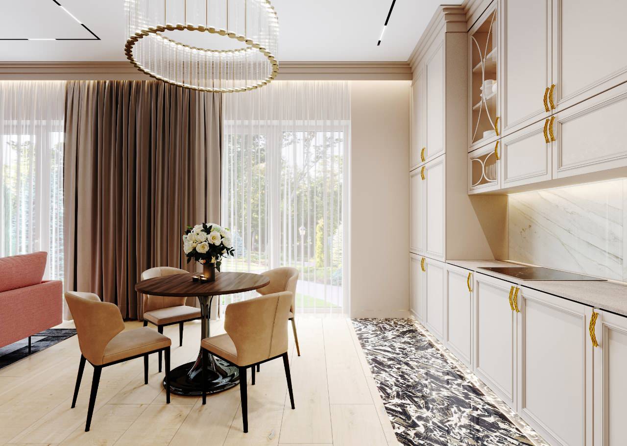 Изысканность загородного дома в смешанном стиле Ар Деко и Американской классики