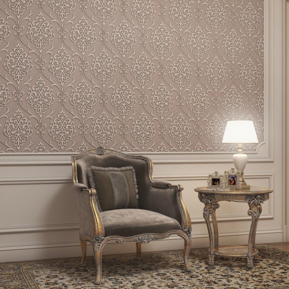 Гипсовые обои Wallcrusta в интерьере