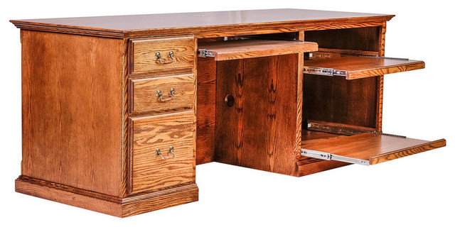 Traditional Oak Computer Desk Desks And Hutches By Oak Arizona