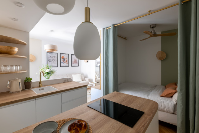 La pointe de l&rsquo;optimisation, 22m2 &agrave; Paris modern-koek