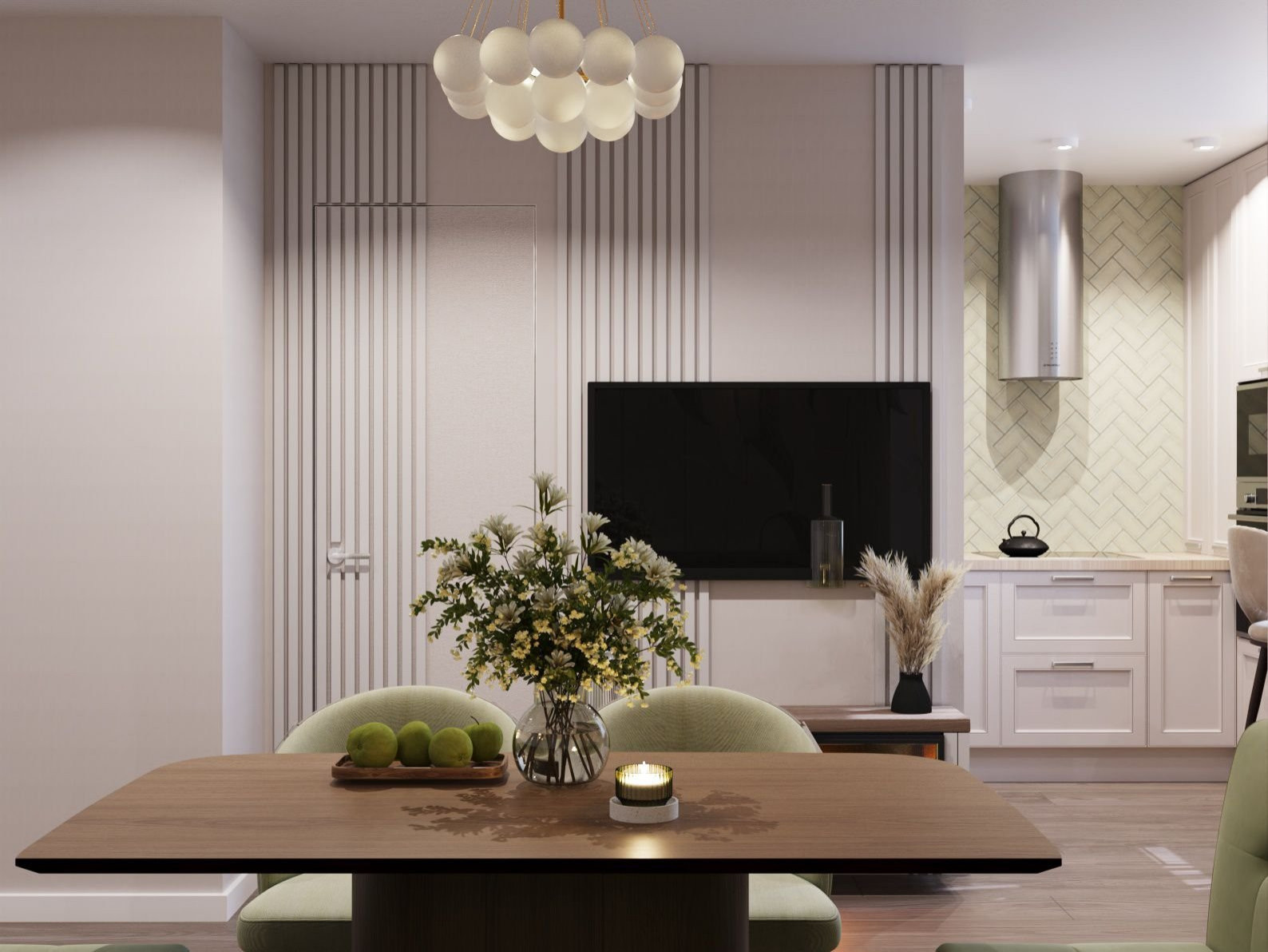 Дизайн кухни-гостиной