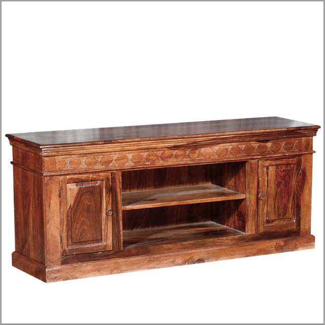 Country Cabin Rustic Indian Rosewood Tv Stand Media Console Home Design Jpg