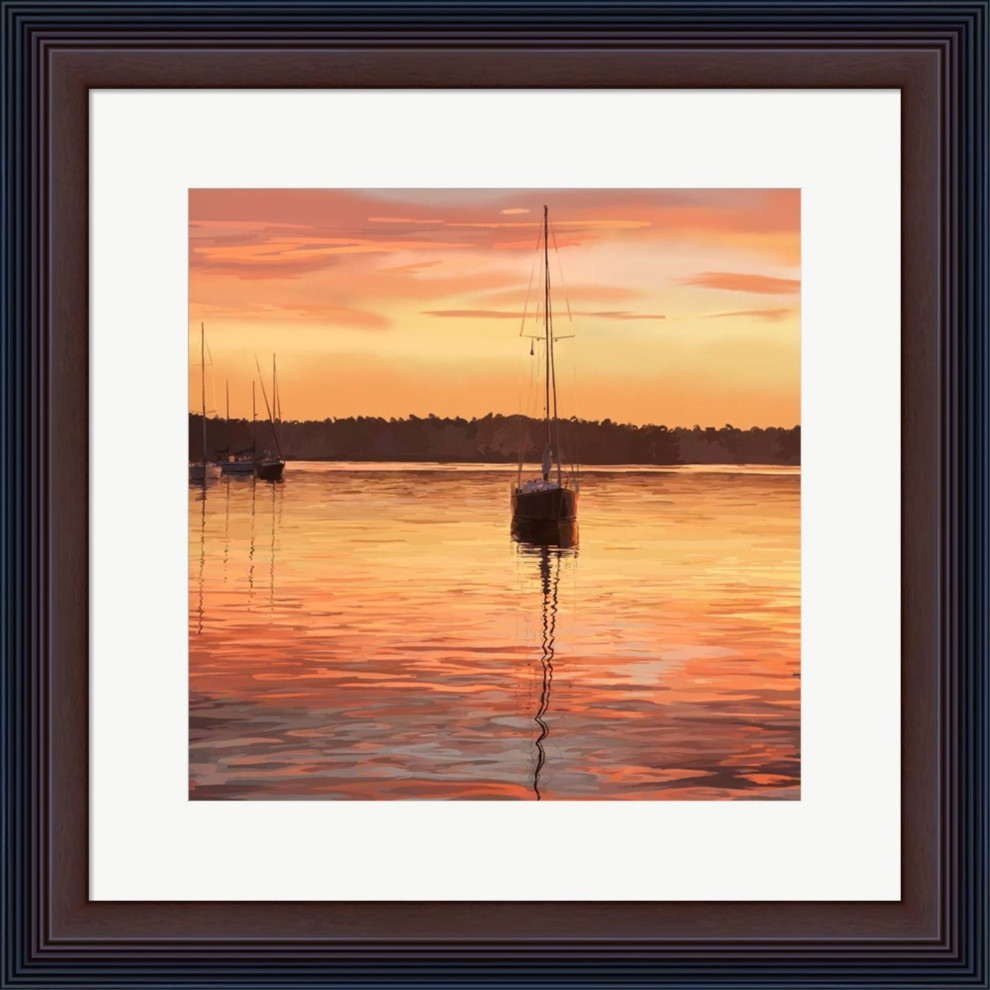 Sailing Portrait III by Emily Kalina, Framed Wall Art, 22Wx22H