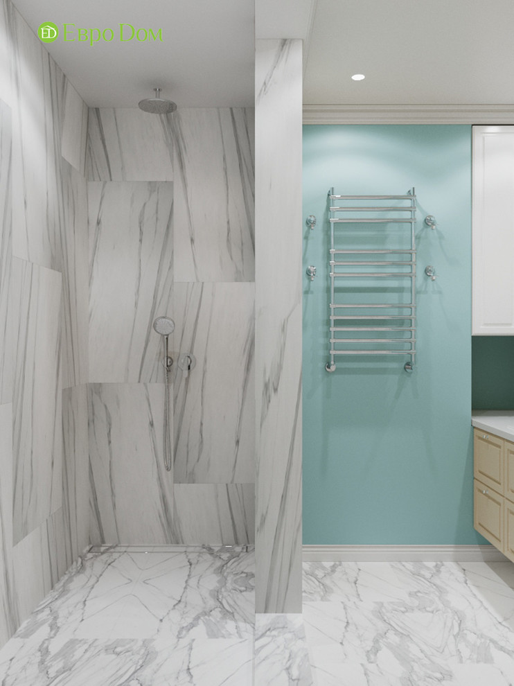 Дизайн четырехкомнатной квартиры 110 кв. м в стиле неоклассика. Фото проекта