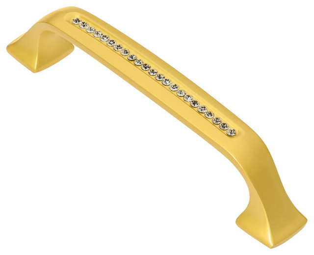 Bellissima Pull Satin Gold, 96mm Transitional And Drawer