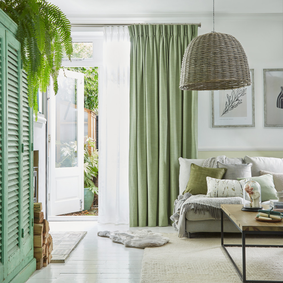 Sage Green Living Room Design - Traditional - Living Room - Other - by ...