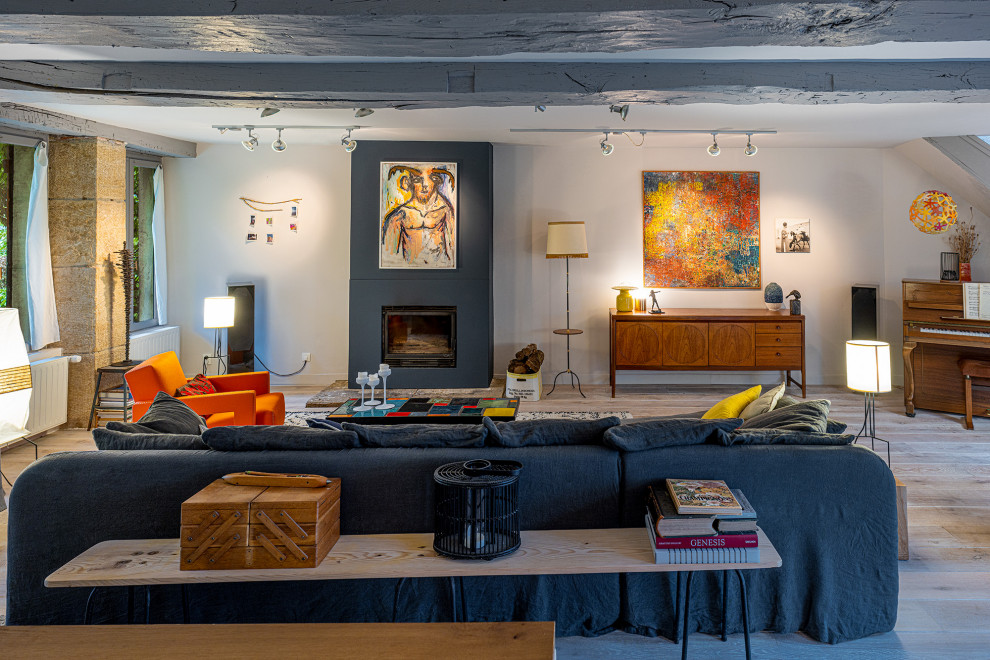 Inspiration pour un très grand salon bohème.