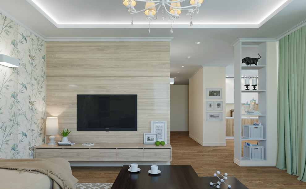 Гостиная кухня 45м2