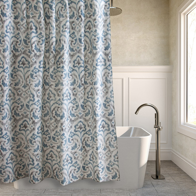 Tommy Bahama Cape Verde Smoke Cotton Shower Curtain Contemporary Tommy Bahama Cape Verde Smoke Cotton Shower Curtain