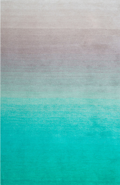 Hand-Tufted Ombre Shag Os02 Rug, Turquoise, 8'x10'