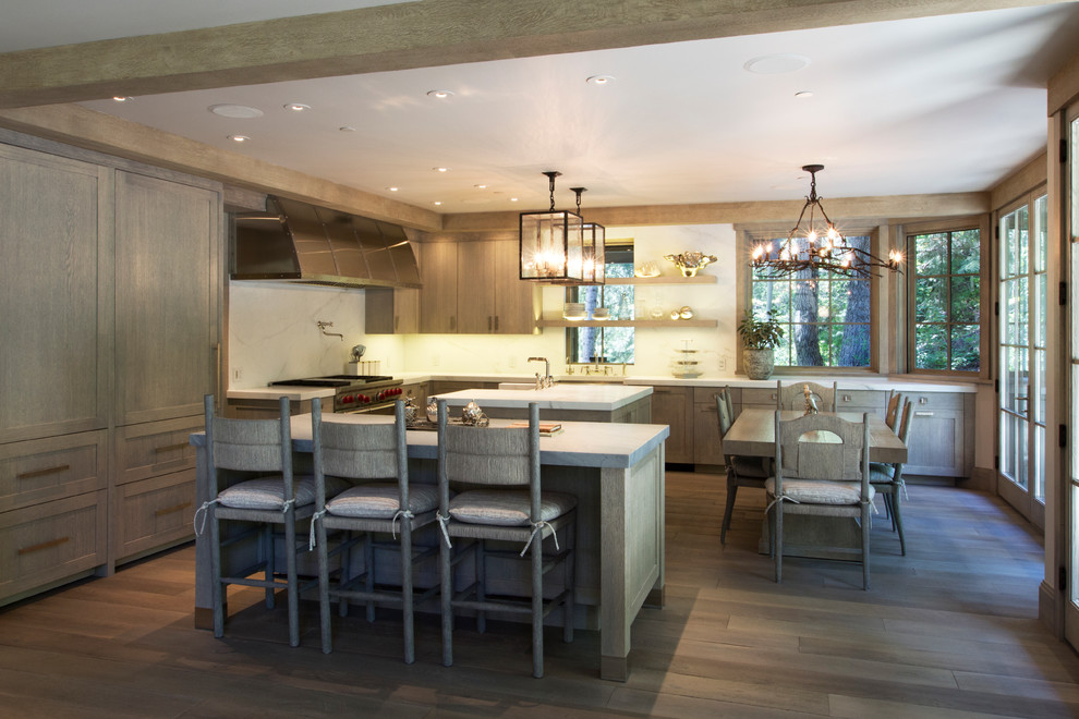 Example of a transitional kitchen design in Salt Lake City