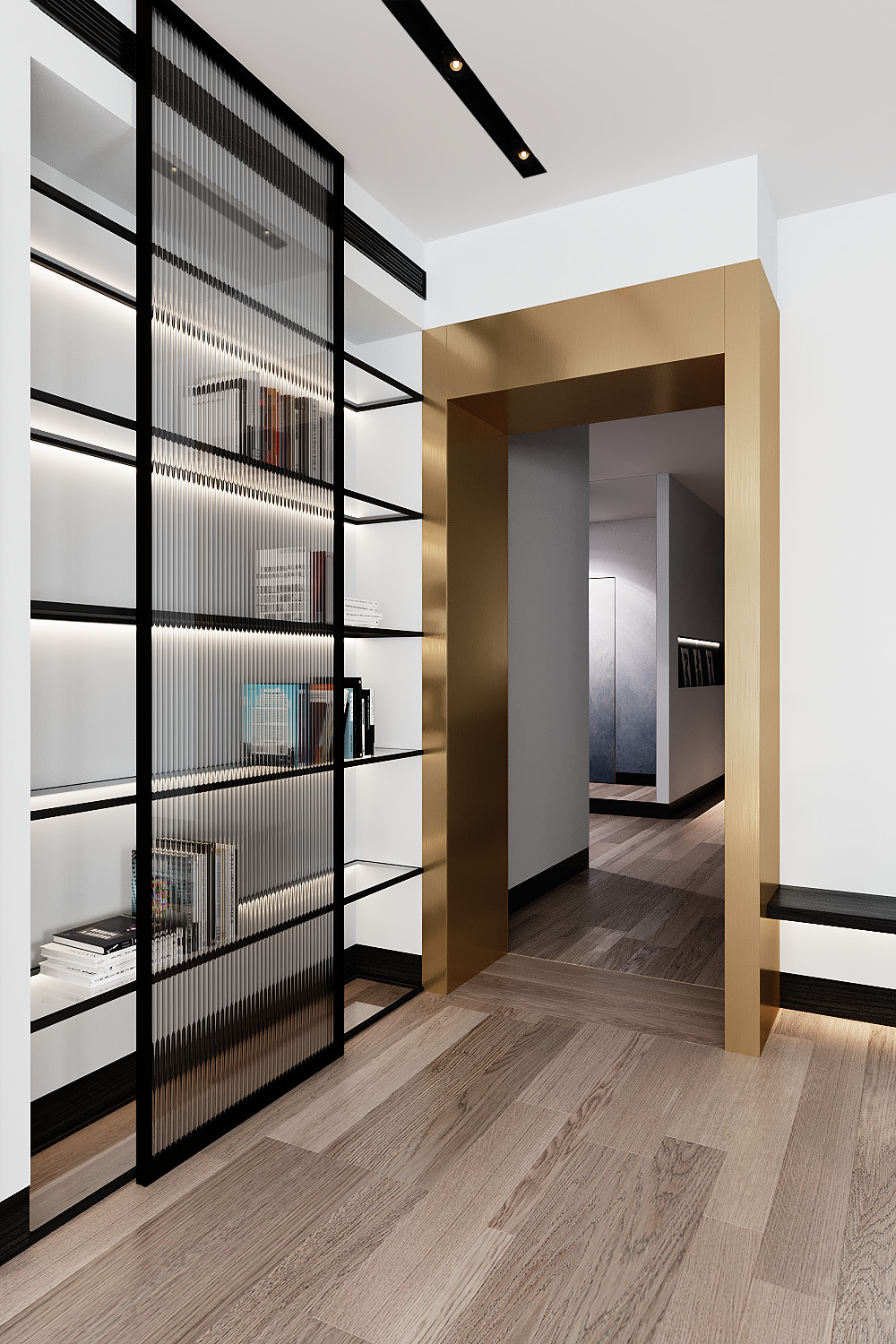 Гостиная и столовая, проход в коридор