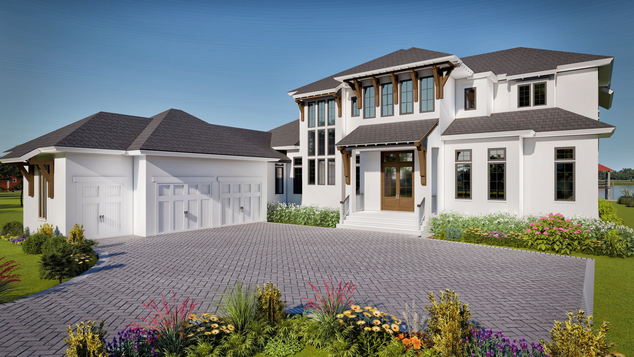 Bob Chatham Custom Home Design - Modern Mediterranean on Bayou St John