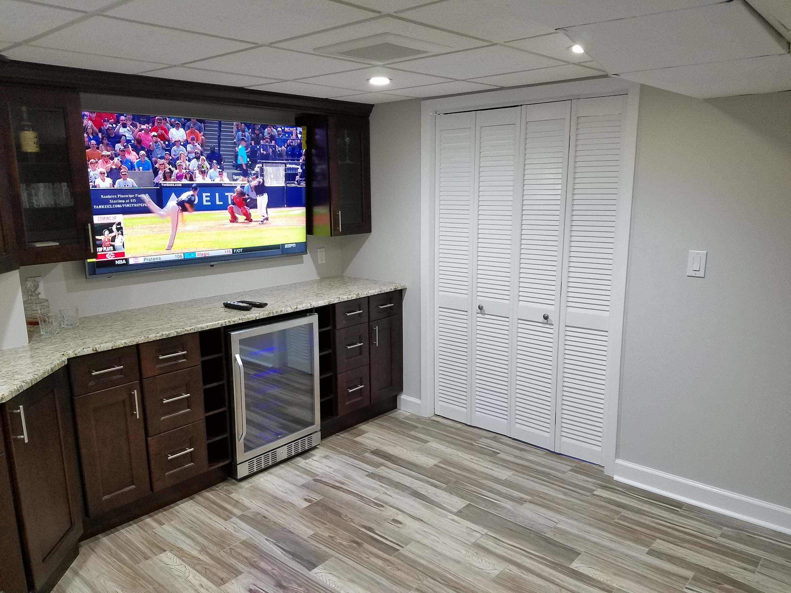 Finished Basement on Mohawk Drive in Springfield, NJ