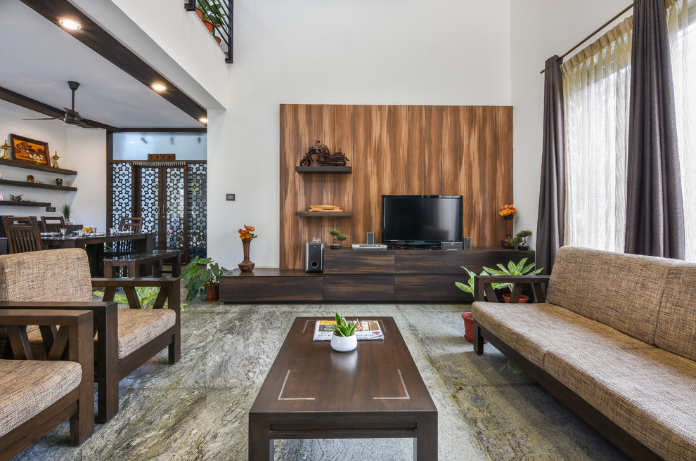 This is an example of an Indian living room in Bengaluru.