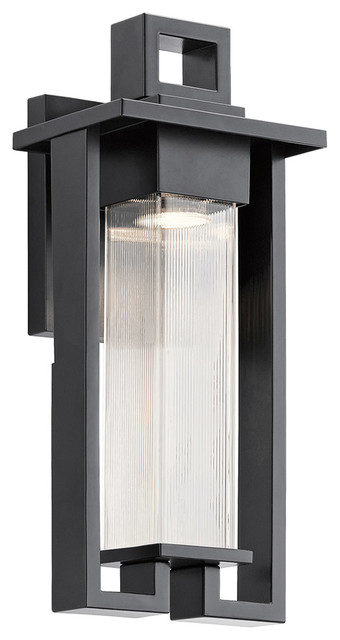 Kichler Chlebo Outdoor Wall 1 Light Halogen 7 X16 5 Black Clear Kichler Chlebo Outdoor Wall 1 Light Halogen 7 X16 5