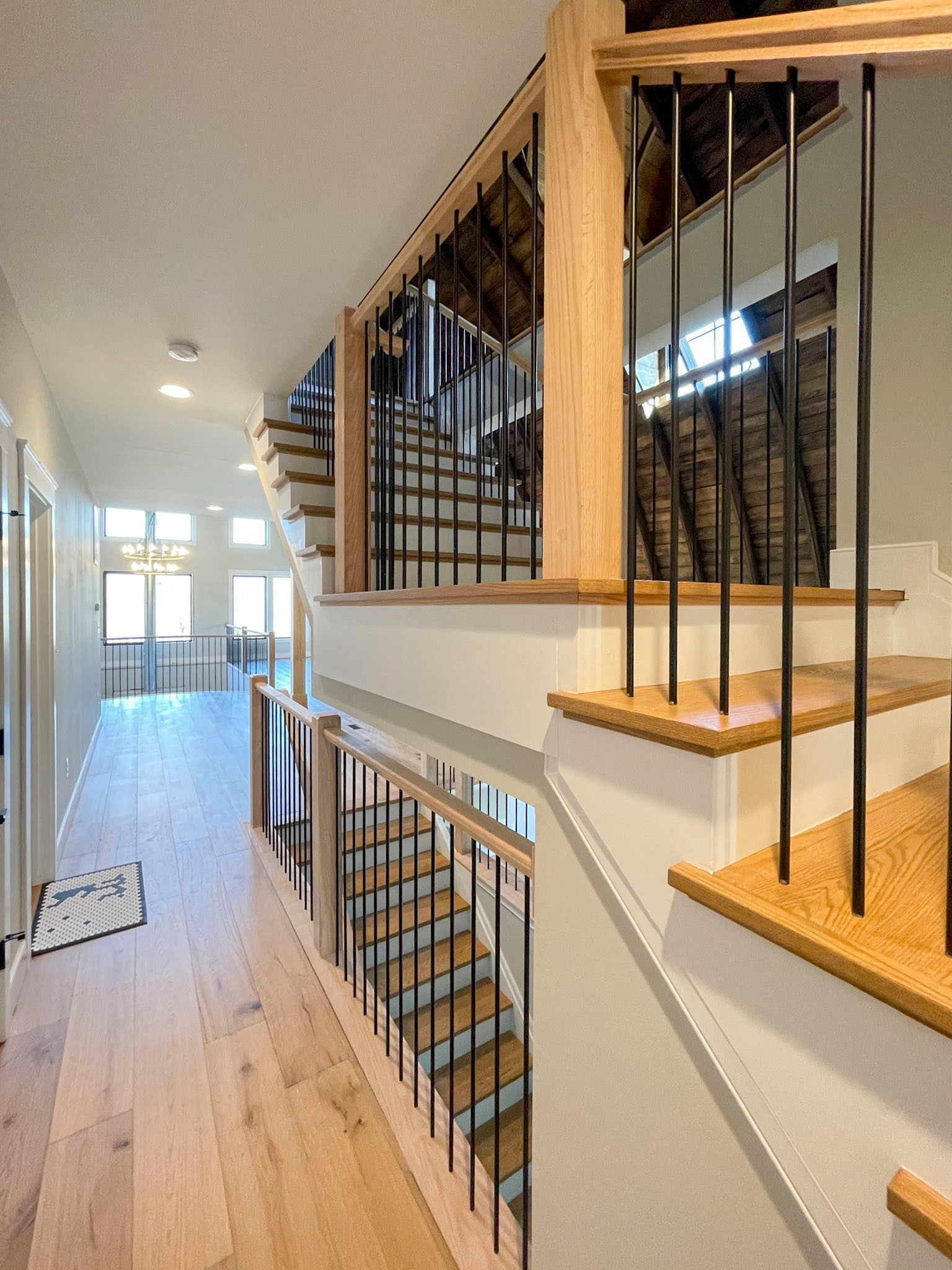 102_Straight-Freestanding Stairs/Landing in Barn Style Home, Leesburg VA 20175
