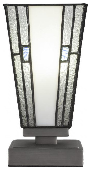 Luna 1-Light Table Lamp, Graphite/Sky Ice Art