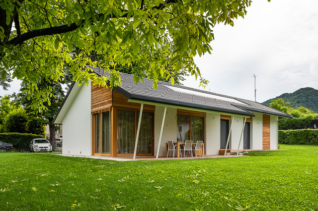 Casa in legno su un piano unico - 130 mq rustic-house-exterior