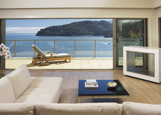 Contemporary Tiburon home trendy-dagligstue