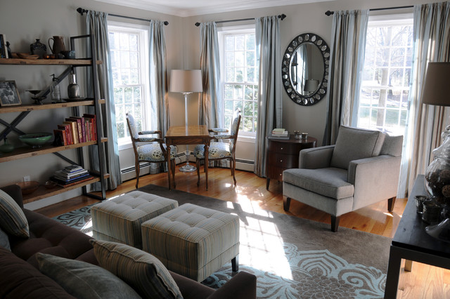 Living Room/Home Office - West Newbury - Traditional ...