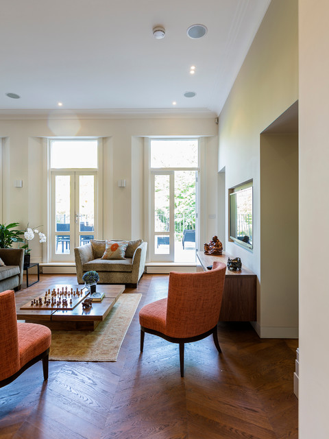 Belsize Park Garden Apartment trendy-dagligstue