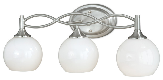 Dover 3-Light Satin Nickel Bathroom Vanity Light